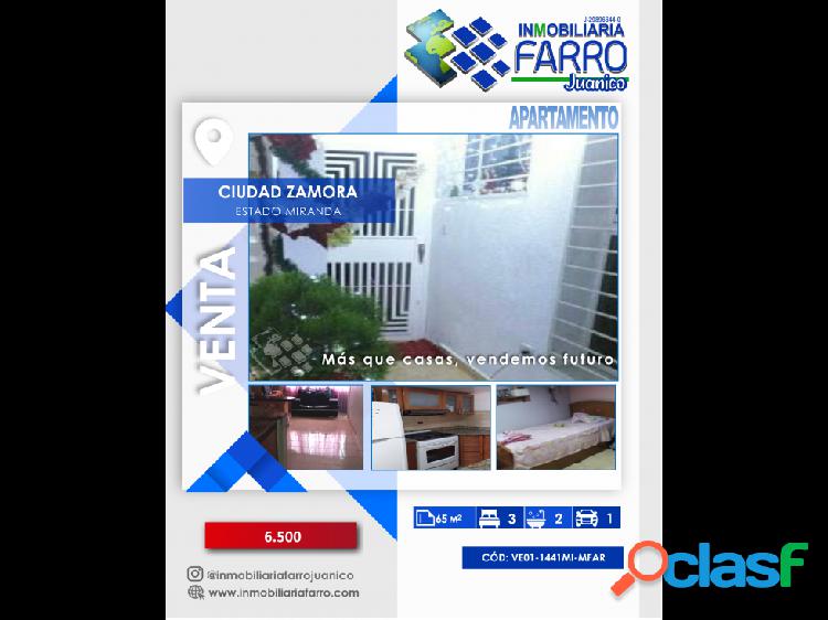 SE VENDE APTO CIUDAD ZAMORA MIRANDA VE01-1441MI-MFAR