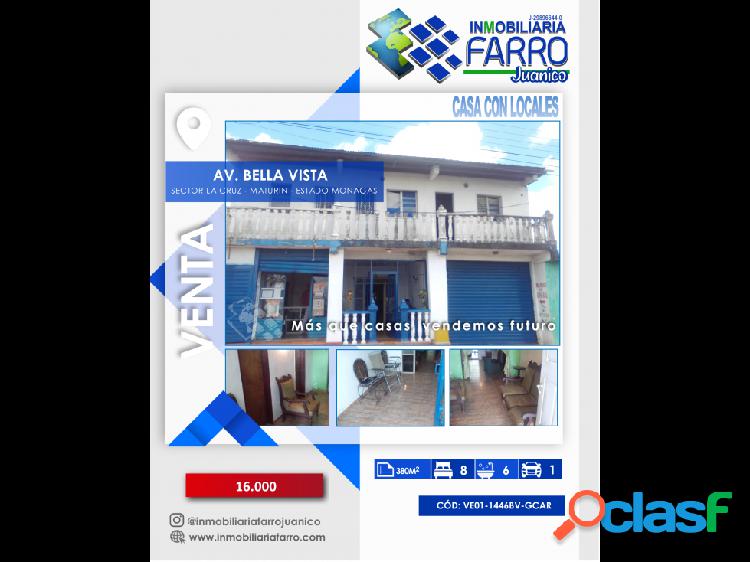 SE VENDE CASA AV BELLA VISTA MATURIN VE01-1446BV-GCAR