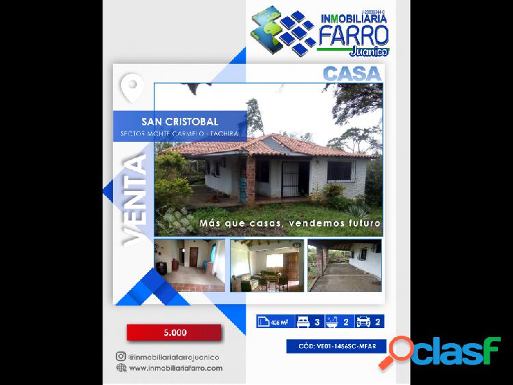 SE VENDE CASA SAN CRISTIBAL TACHIRA VE01-1456SC-MFAR