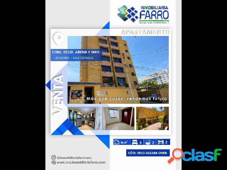 EN VENTA APARTAMENTO UBICADO EN ARENA Y MAR VE03-688AM-OVER