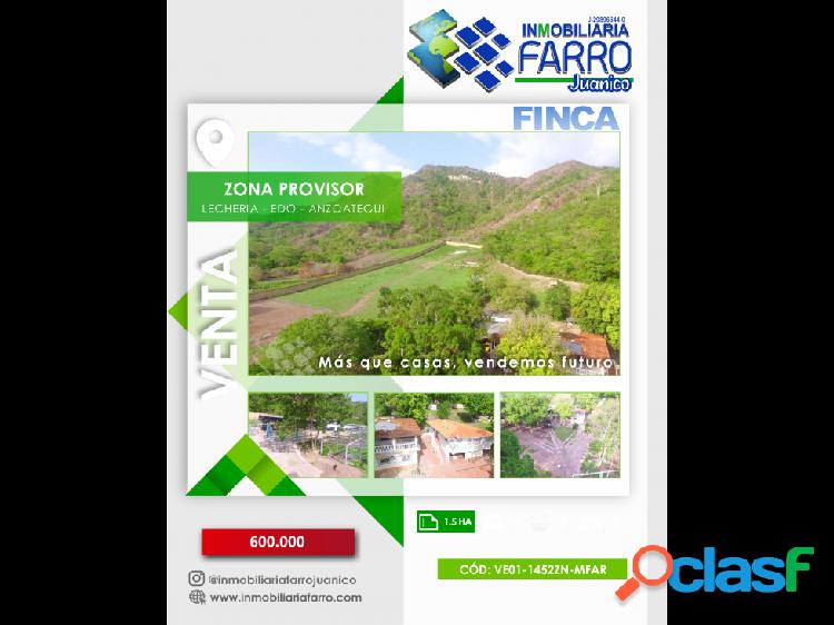 SE VENDE FINCA ZONA PROVISOR LECHERIA VE01-1452LE-MFAR