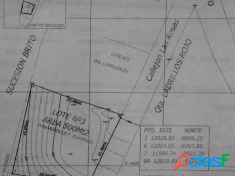 TERRENO VENTA LA UNION 500M2