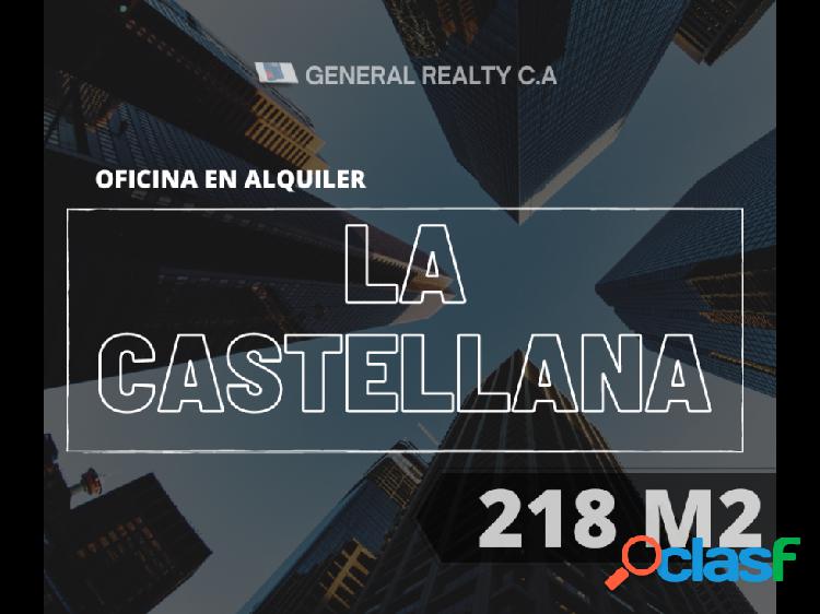 Oficina en alquiler La Castellana 218 m2