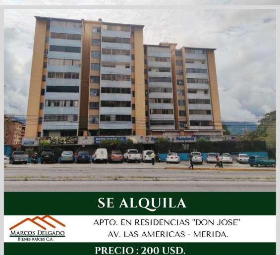 Se alquila apto. en residencias don jose av. las americas