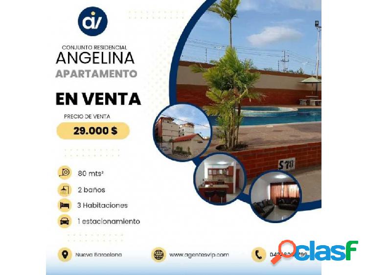 En venta Apto de 80m2, Residencias Angelina. Nva Barcelona