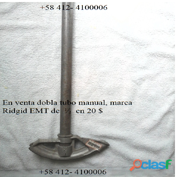 Dobla tubo manual marca Ridge EMT 1/2