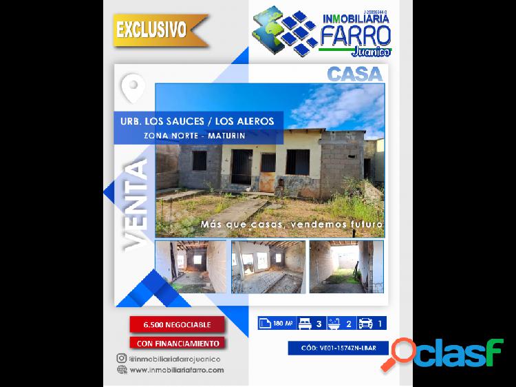 SE VENDE CASA URB LOS SAUCES COND LOS ALEROS TIPURO