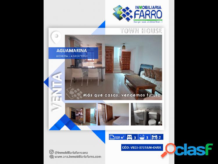 EN VENTA TOWNHOUSE UBICADO EN EL CR AGUAMARINA