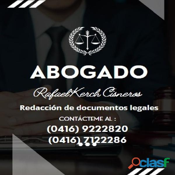 Abogado redacta documentos legales