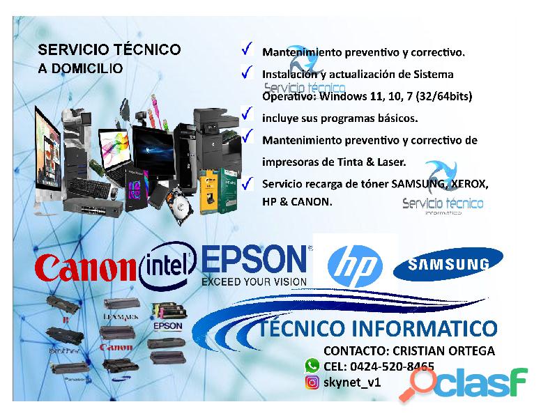 Servicio Técnico Computadora Desktop / Laptop & All in One.