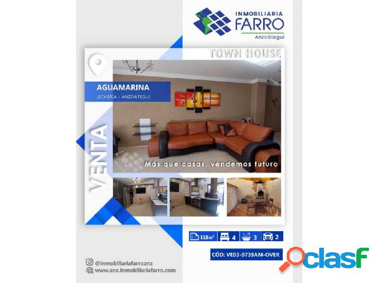 EN VENTA TOWN HOUSE UBICADO EN CONJ RESD AGUAMARINA