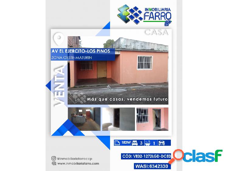 SE VENDE CASA EN LOS PINOS VE02-1272LGD-DCED