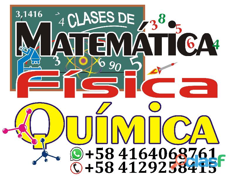 Clases de matemática, física y química