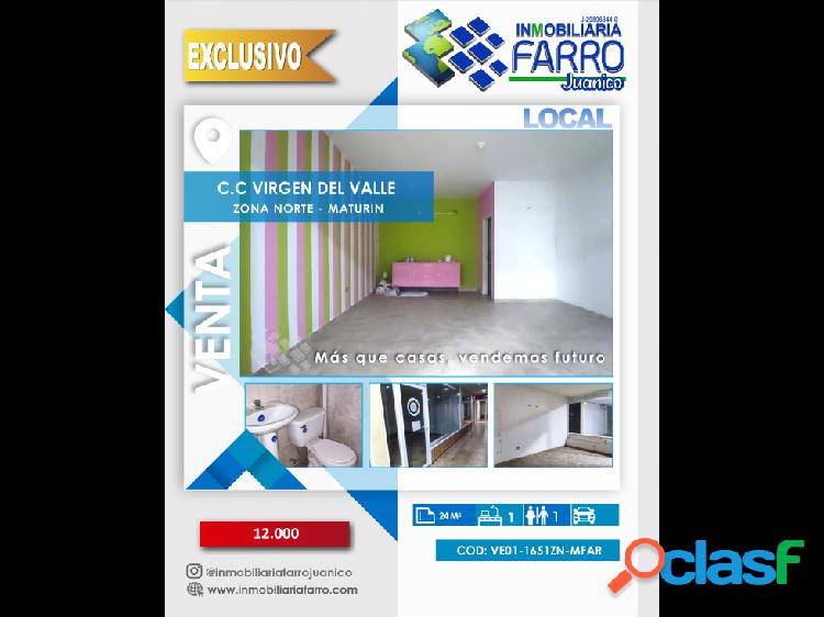 SE VENDE LOCAL C.C VIRGEN DEL VALLE TIPURO VE01-1651ZN-MFAR