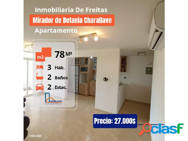 Venta de apartamento en Mirador de betania, charallave.