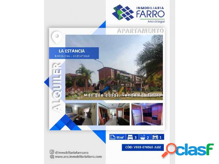 EN ALQUILER APARTAMENTO UBICADO EN LA ESTANCIA