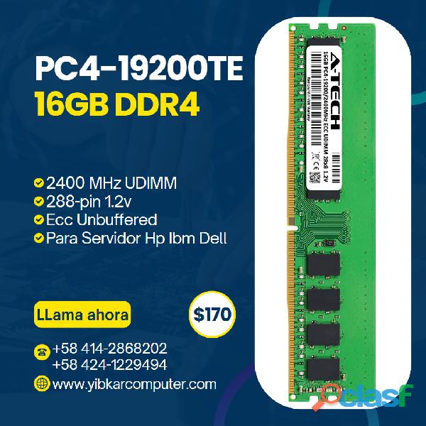 MEMORIA DDR4 ECC UNBUFFERED 16GB 2400MHz UDIMM SERVIDOR