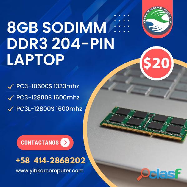 Memoria DDR3 8gb | Laptop | Portátiles | Notebook
