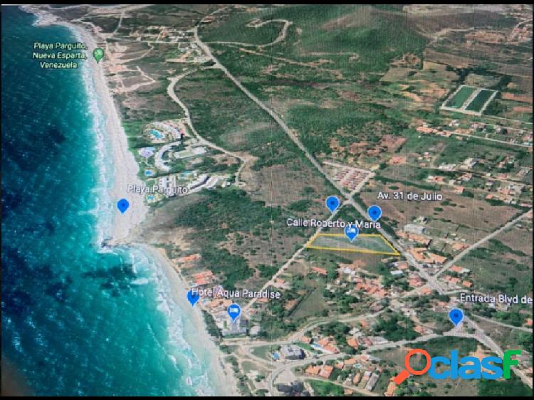 Terreno Playa El Agua Ante Proyecto para Hotel