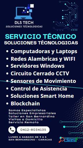 SERVICIO TECNICO DE COMPUTADORAS,LAPTOPS, REDES, CCTV