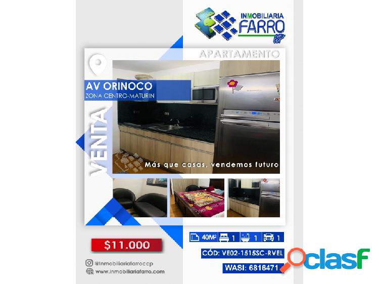 SE VENDE APARTAMENTO EN LA AV ORINOCO VE02-1515SC-RVEL