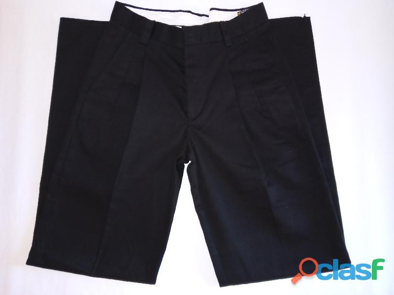 Pantalón de vestir para varón, color negro, talla 14,