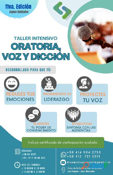 Taller de Oratoria, Voz y Dicción (11va Edición)