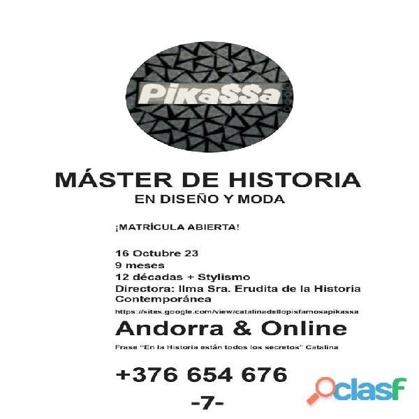 MÁSTER DE HISTORIA EN DISEÑO Y MODA