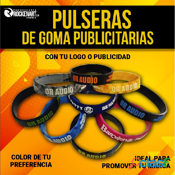 PULSERAS DE GOMA PERSONALIZADAS