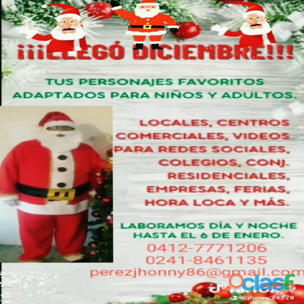 Santa Claus para entregas de regalos colegio fotos y eventos