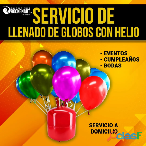 LLENADO DE GLOBOS CON HELIO A DOMICILIO