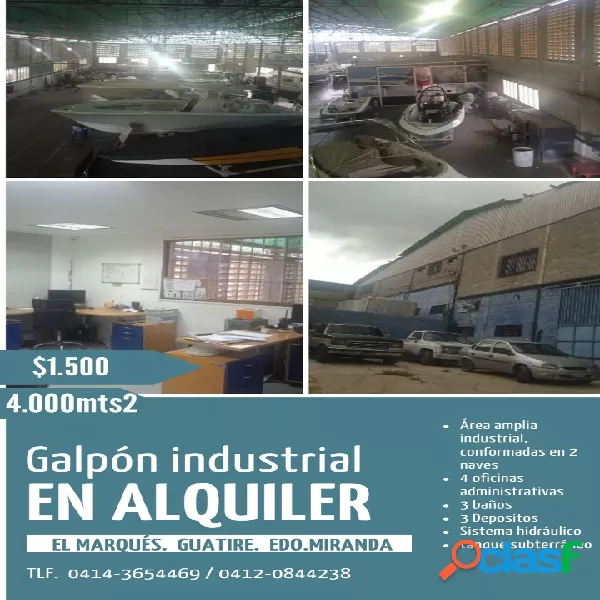 Galpón industrial en Guatire