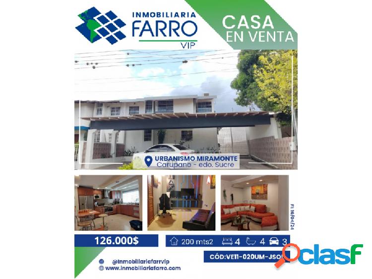 CASA EN URB: MIRAMONTE / VE11-020UM-JSOL