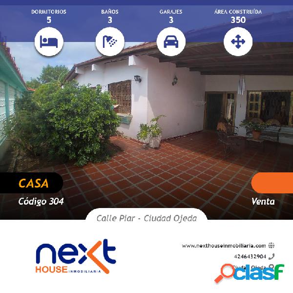 CASA VENTA CALLE PIAR CIUDAD OJEDA NEXT 304