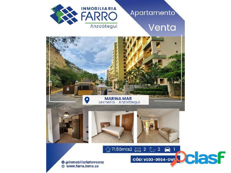 EN VENTA APARTAMENTO C.R. MARINA MAR LECHERIA VE03-0964-0VER