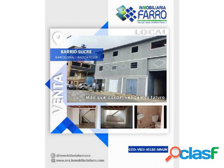 EN VENTA LOCAL COMERCIAL UBICADO EN BARRIO SUCRE