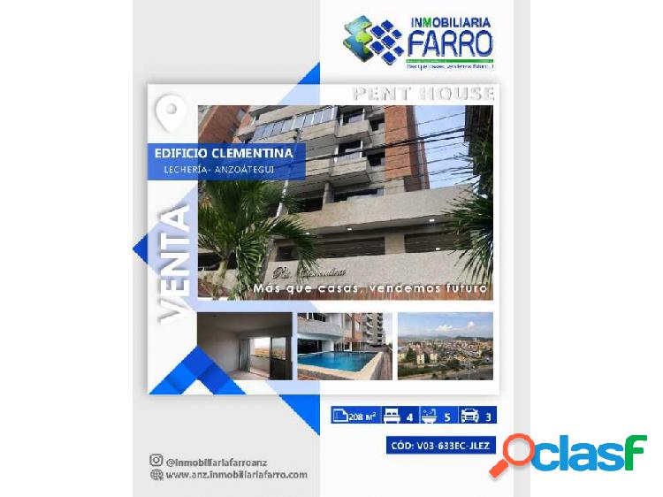 EN VENTA PENT HOUSE UBICADO EN EL EDIFICIO CLEMENTINA