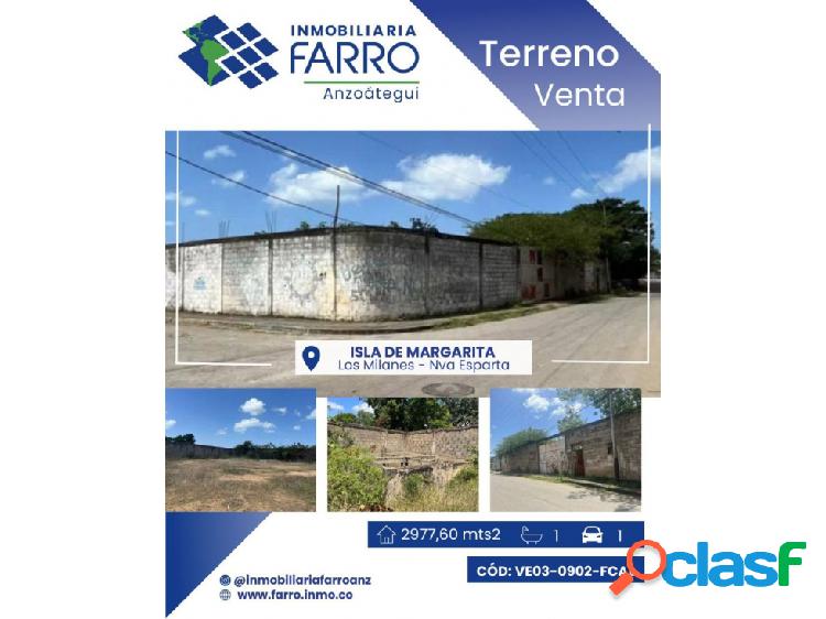 EN VENTA TERRENO EN MARGARITA VE03-0902LM-FCAL