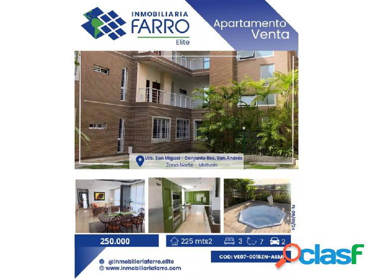 SE VENDE APARTAMENTO CJR SAN ANDRES, URB SAN MIGUEL