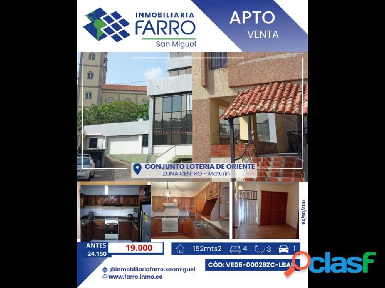 SE VENDE APARTAMENTO EN CONJUNTO LOTERIA DE ORIENTE