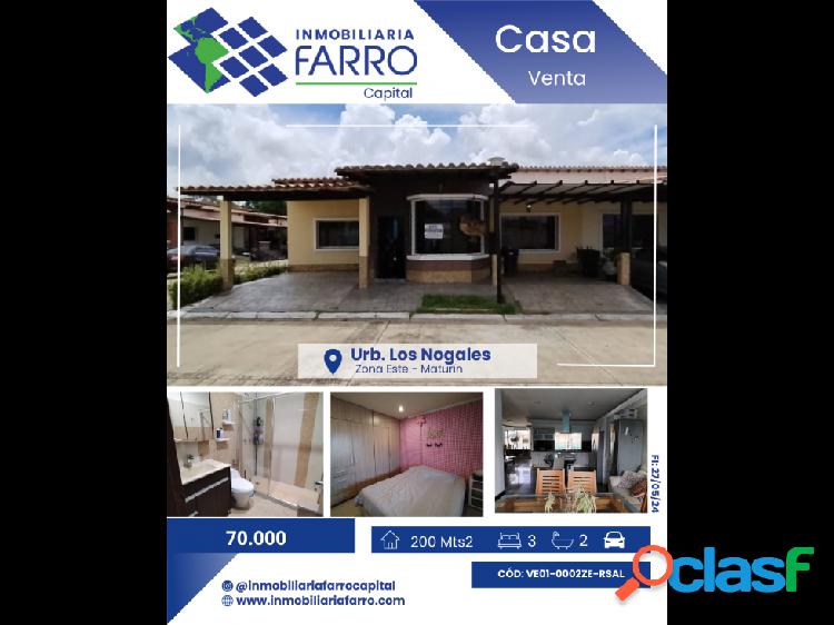 SE VENDE CASA EN URB.LOS NOGALES ZONA ESTE VE11-0002ZE-RSAL