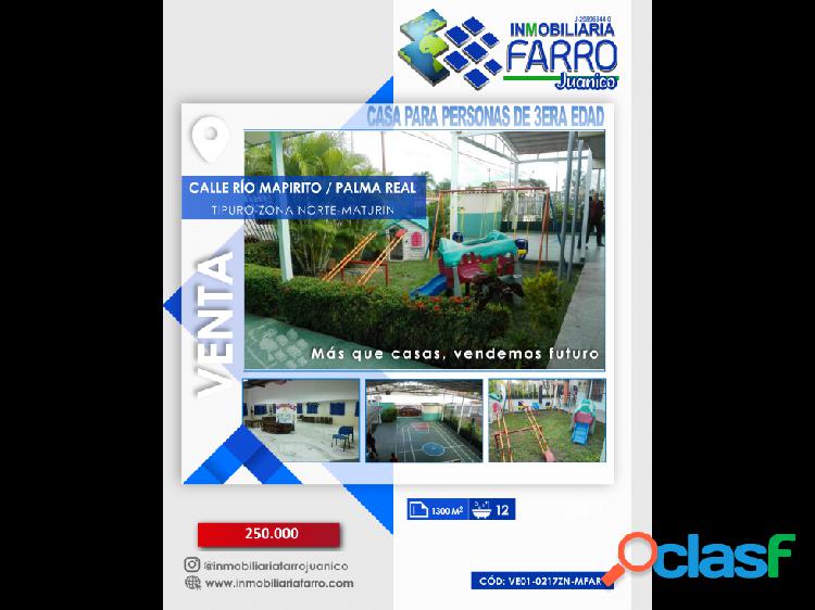 SE VENDE CASA PARA PERSONA 3ERA EDAD EN TIPURO