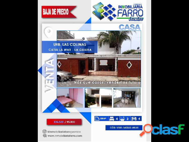 SE VENDE CASA URB LAS COLINAS CATIA LA MAR VE01-1453LG-MFAR