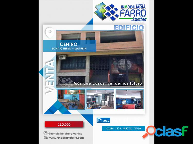 SE VENDE EDIFICIO CENTRO MATURIN VE01-1457ZC-YGUA