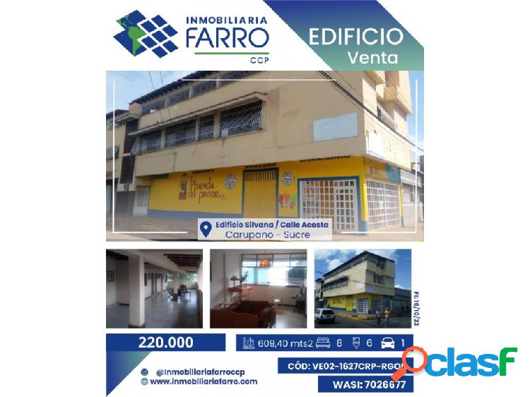 SE VENDE EDIFICIO EN CALLE ACOSTA VE02-1627CRP-RGON