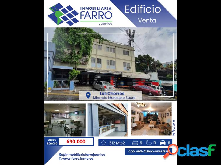 SE VENDE EDIFICIO EN EL EDO MIRANDA LOS CHORROS