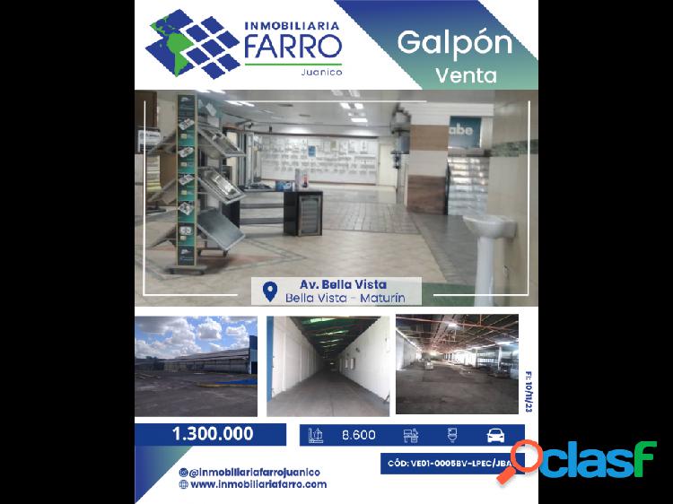 SE VENDE GALPON EN AV. BELLA VISTA - MATURIN