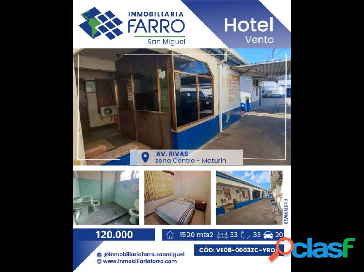 SE VENDE HOTEL AV RIVAS VE05-0003ZC-YROD