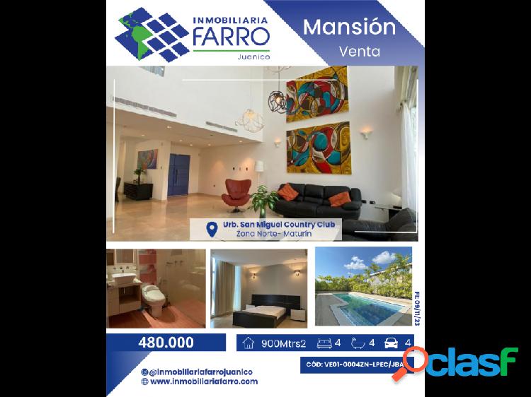 SE VENDE MANSION EN URB.SAN MIGUEL VE01-0004ZN-LPEC/JBAS