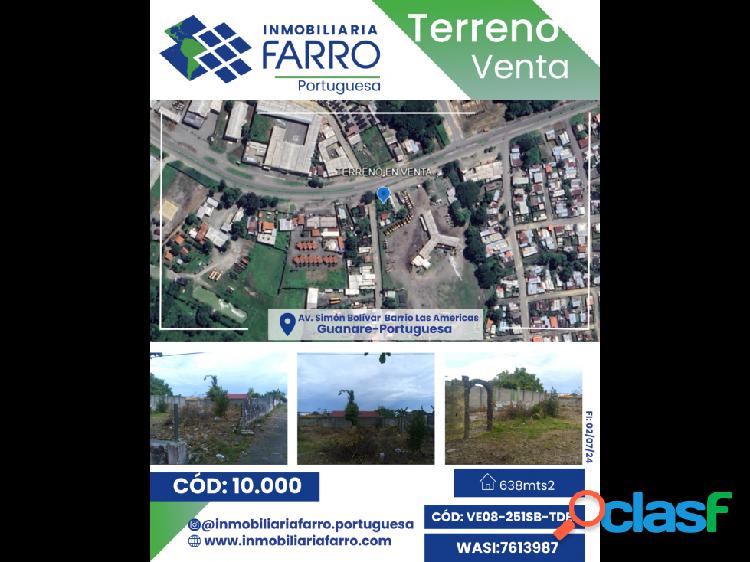 SE VENDE TERRENO AV. SIMON BOLIVAR LAS AMERICAS